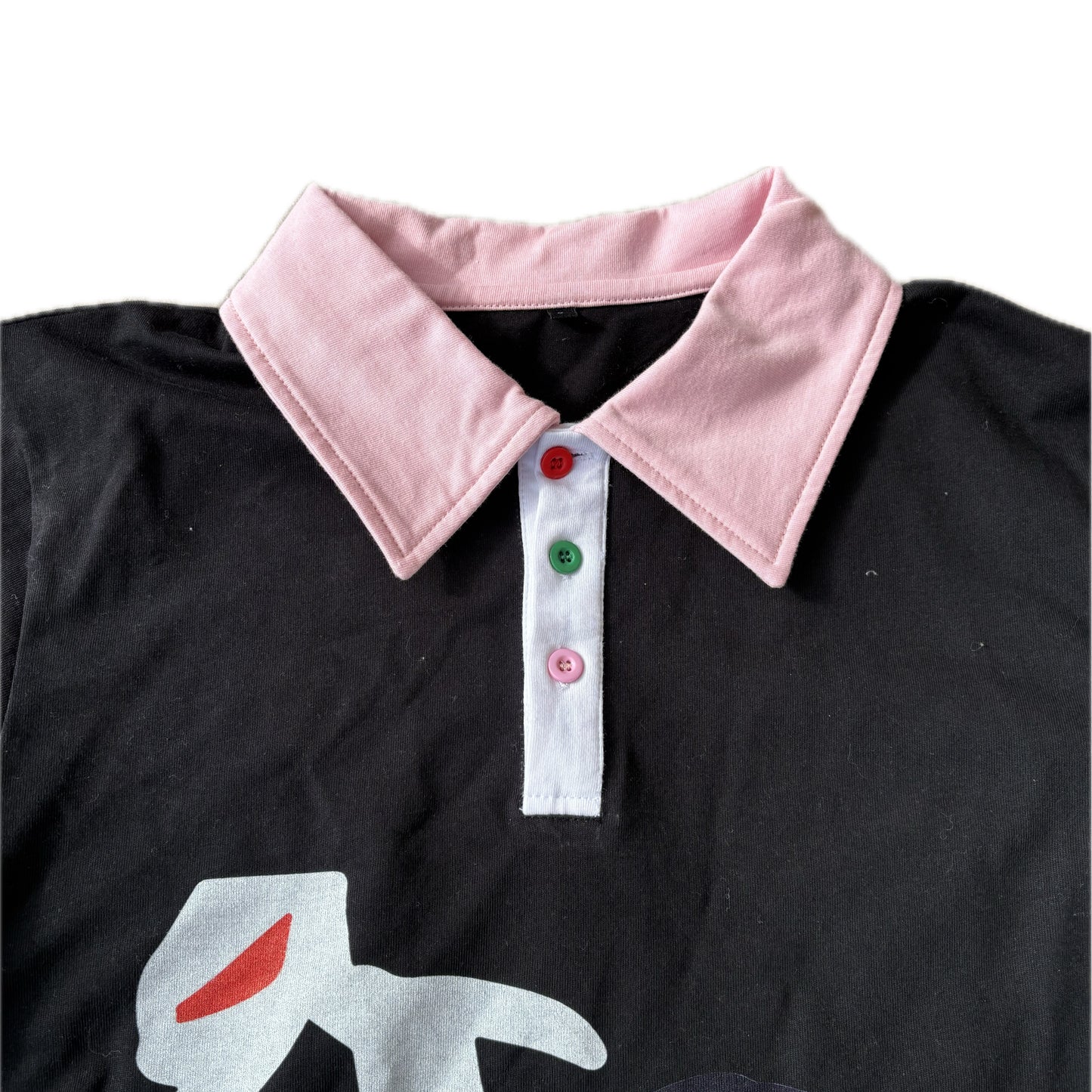 Smoke Graphic Polo Shirt Black