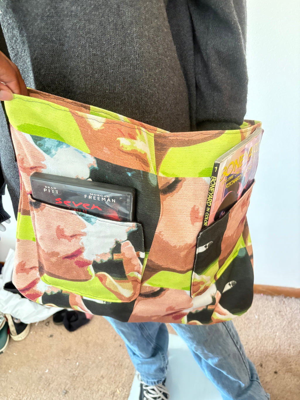 Smoker Denim Print Bag