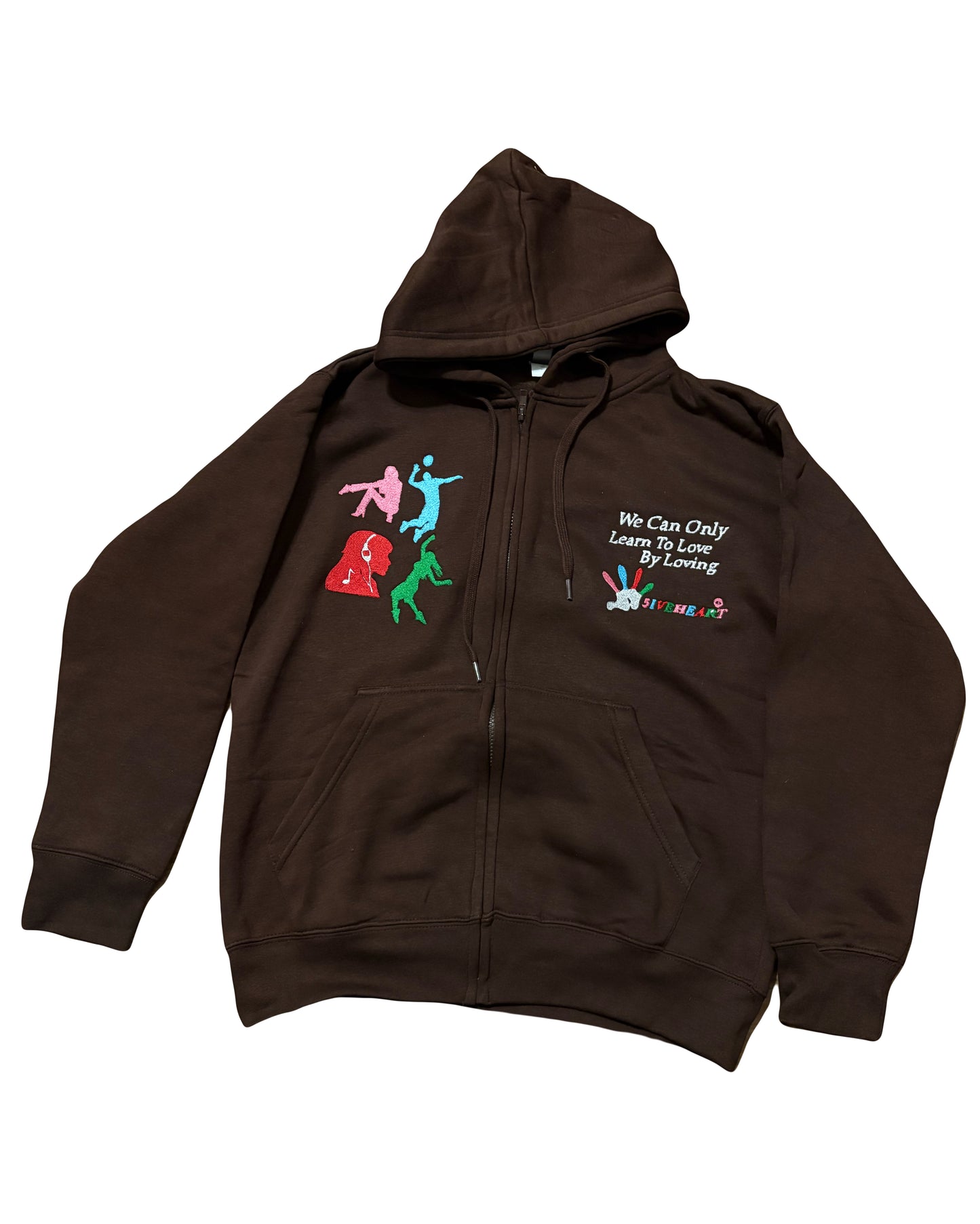 We can only learn to love by loving zip up hoodie