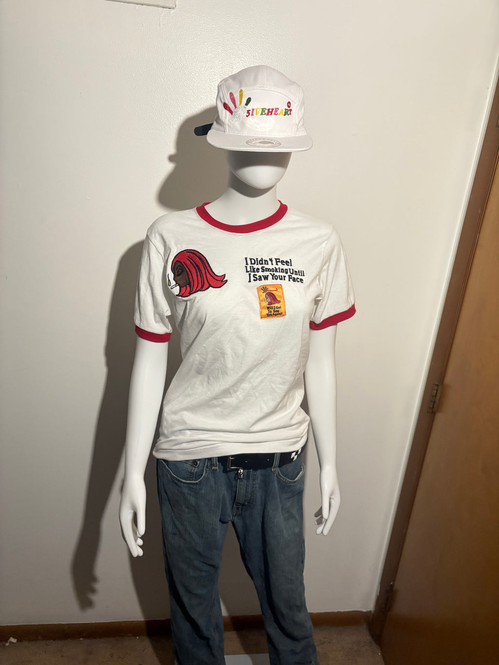 Smoking Girl Ringer Shirt