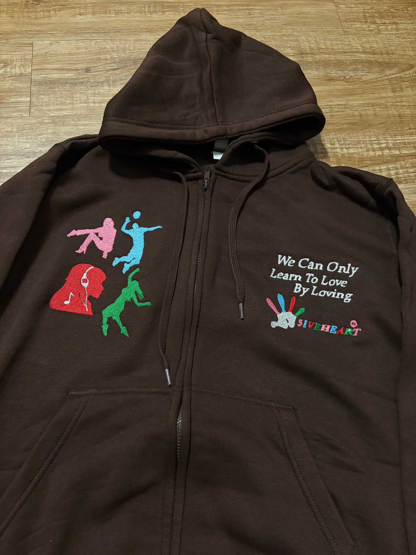 We can only learn to love by loving zip up hoodie