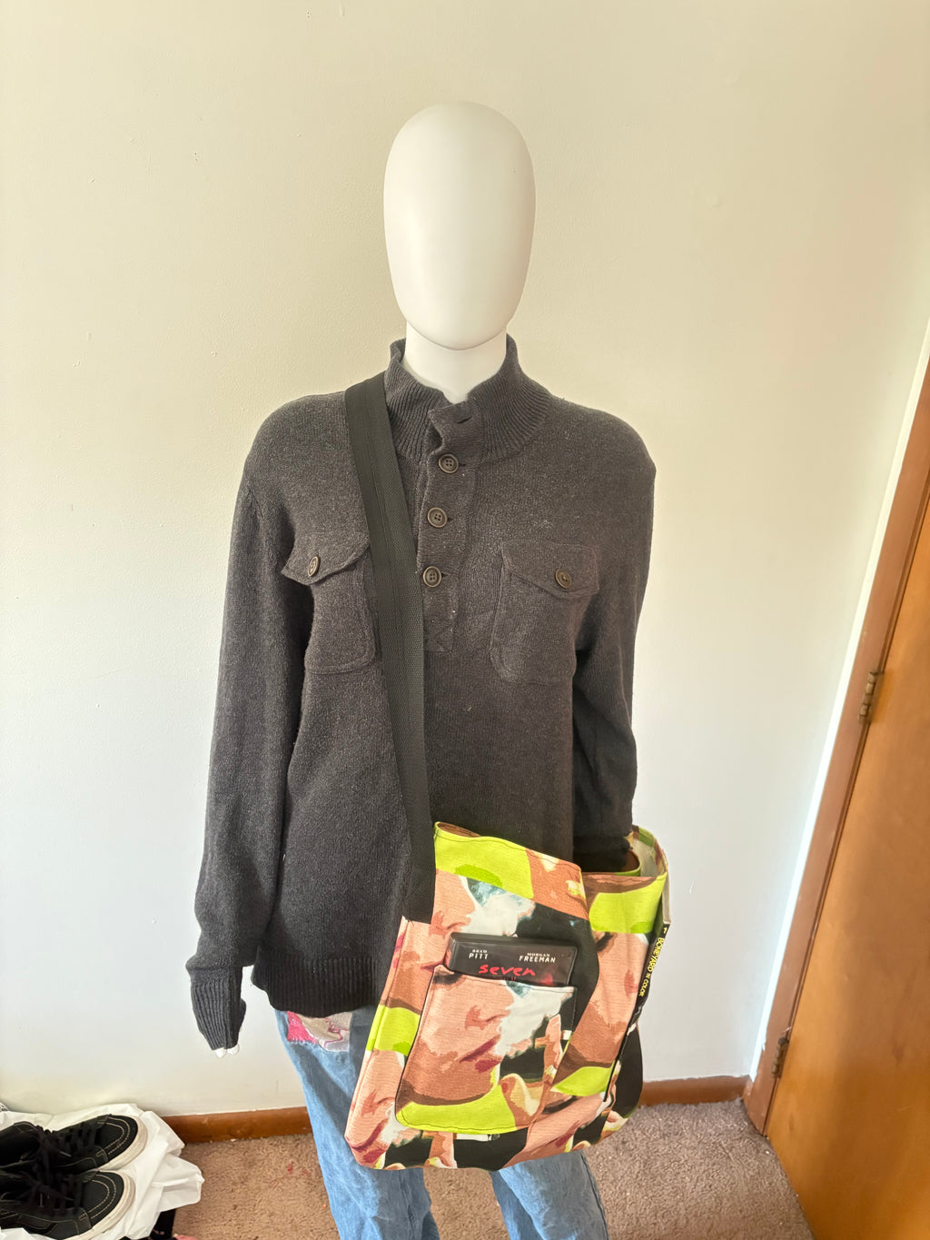 Smoker Denim Print Bag